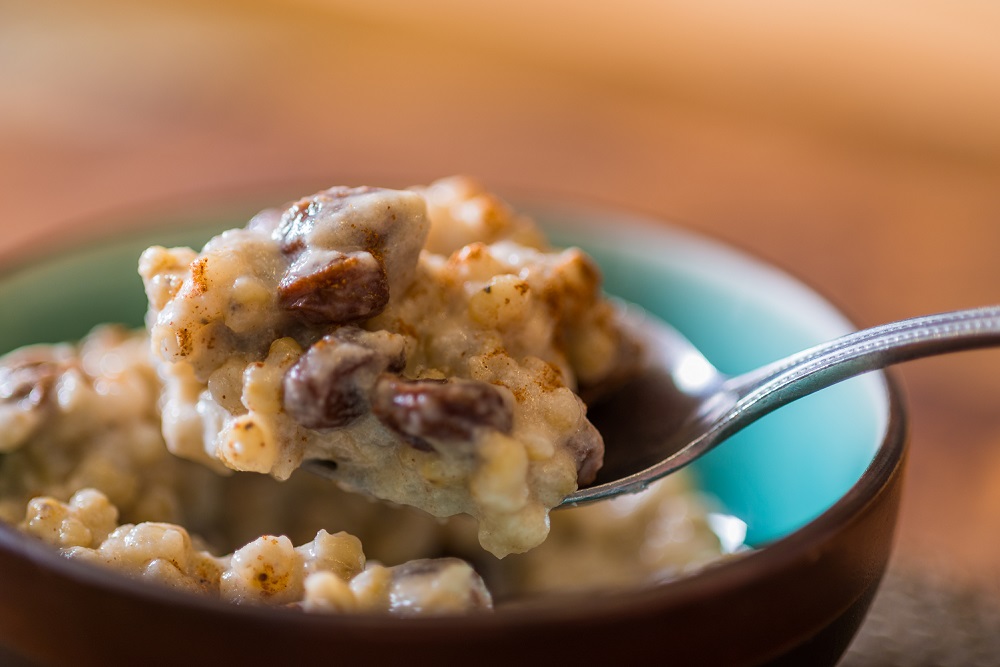 Coconut Raisin Sorghum Pudding